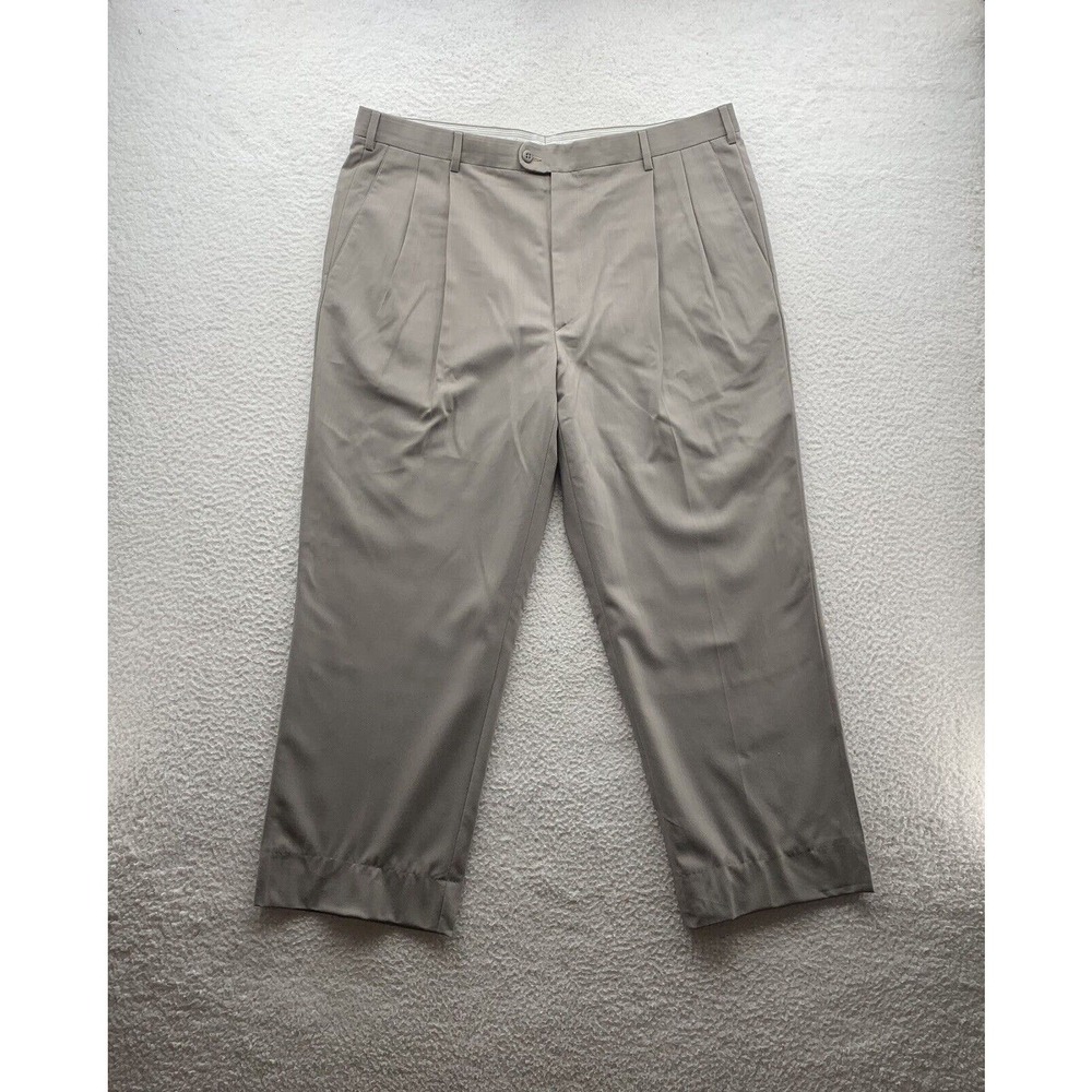 Zanella Bennet Dress Pants Mens 38x27 Saks 5th Wool Trousers Slacks Cupro Lined